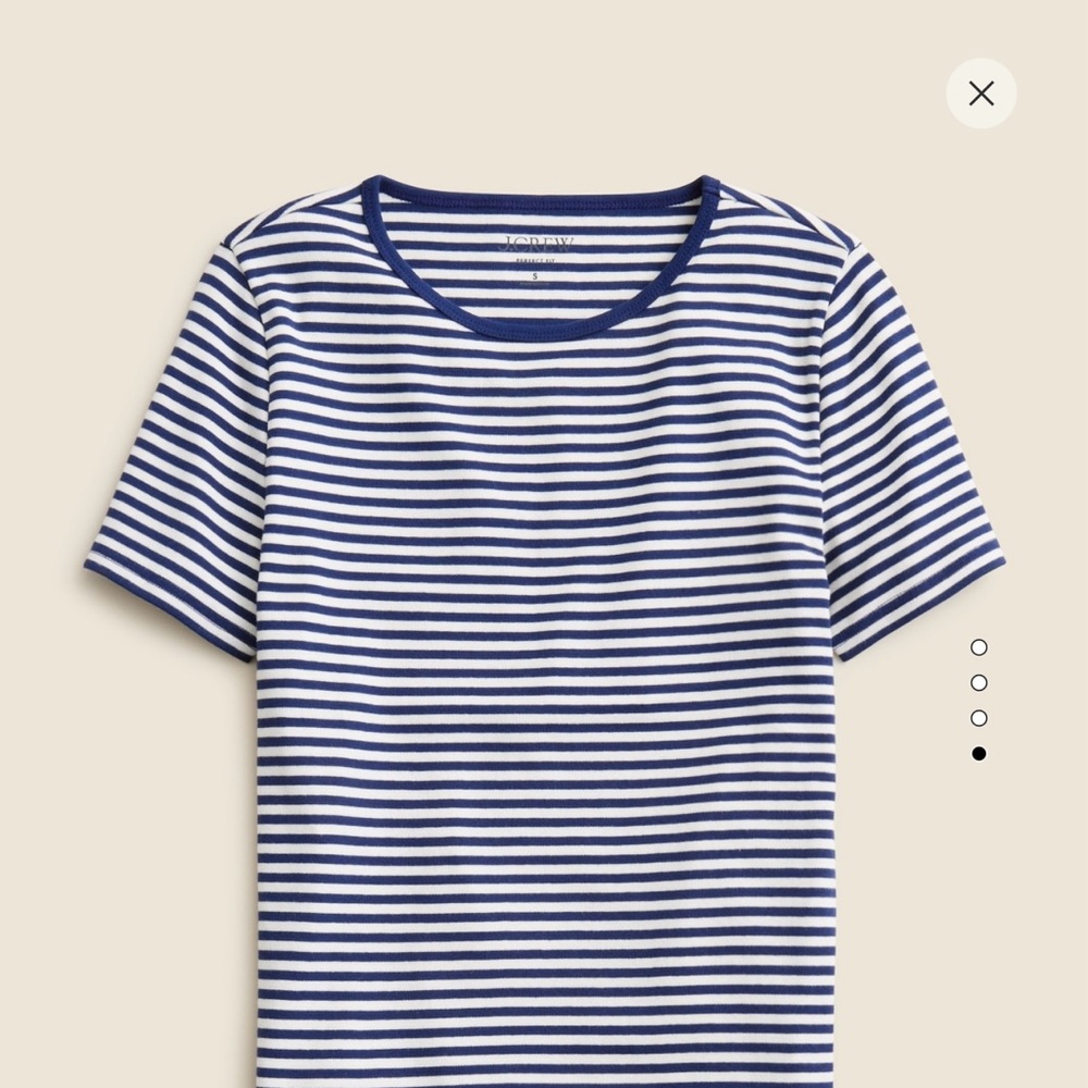 J. Crew New Perfect Fit Short Sleeve T-shirt in Stripe